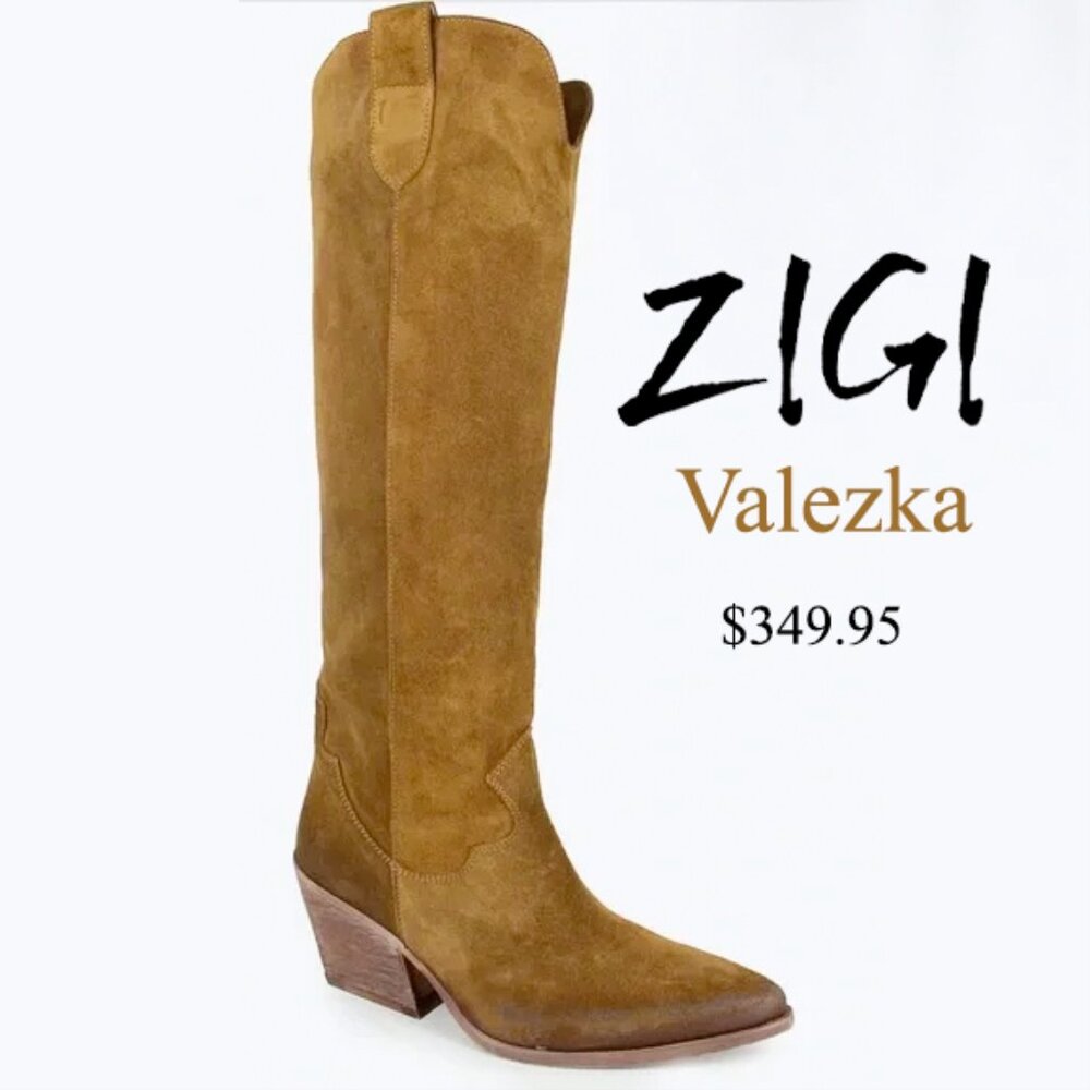 ZIGI Valezka Suede Western Knee High Boots Size 41
